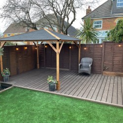 composite decking area hottub undercover gazebo timber structure